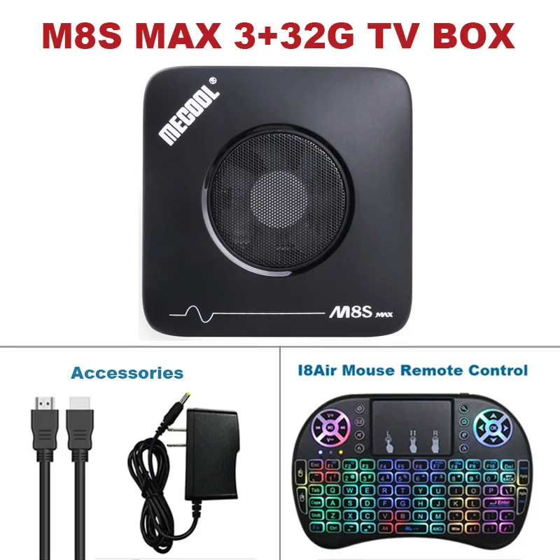 TV BOX-I8 Новинка mecool M8S MAX ТВ приставка Android 7,1 3G DDR3+ 32G rom приставка ТВ Amlogic S912 Восьмиядерный 2,4G/5G wifi Bluetooth/USB Smart Topbox - Цвет: TV BOX-I8