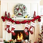 Таможня новый год Рождество чулок, персонализированные имя Рождественский подарок конфеты мешок, рождественские украшения для дома, Рождественская елка декорации