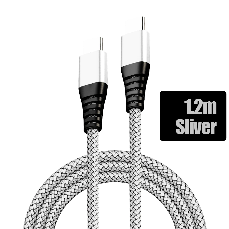 Кабель usb type-C, 0,3 м, 1,2 м, 3 А, быстрая зарядка для samsung S10, S9, huawei, быстрая зарядка, type-C, зарядка для мобильного телефона Xiaomi 9, USB C - Цвет: Silver For Type C