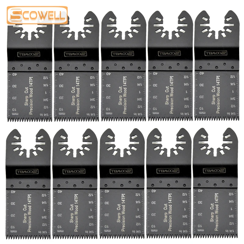 34mm SK5 Quick Change Oscillating Saw Blade Renovation Plunge Multi Tool Saw Blades for Fast and Precision Wood Cutting DIY Tool