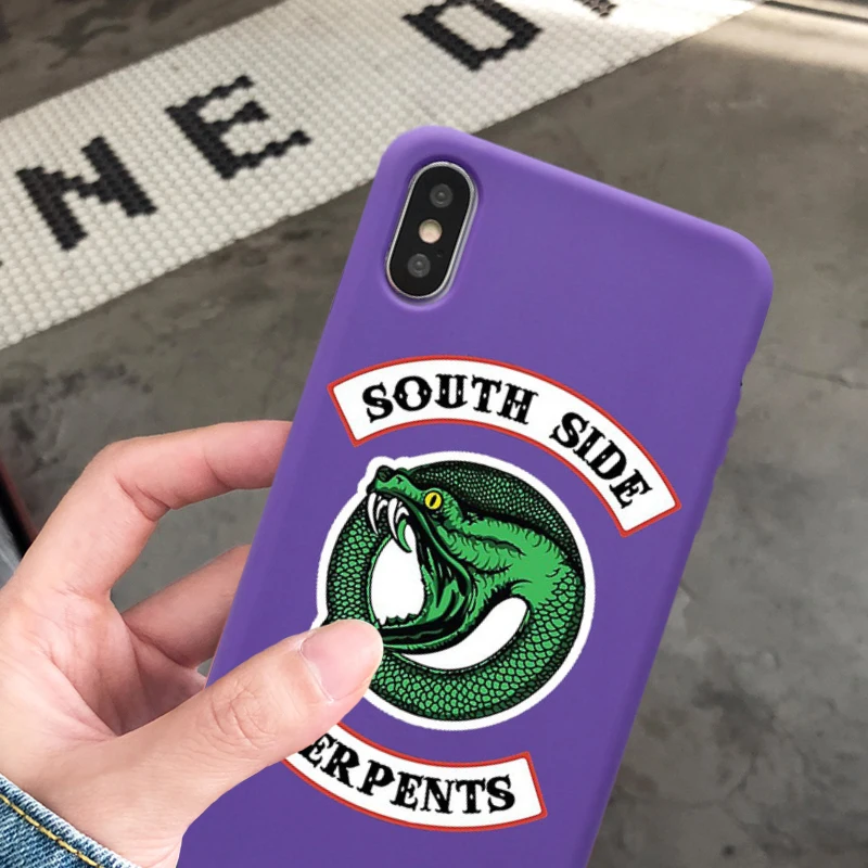 Style 1 GYKZ Американский ТВ ривердейл Southside Serpents чехол для телефона iPhone X 11 Pro XS MAX XR X 7 8 6 6s Plus Мягкая силиконовая задняя крышка - Цвет: Style 1