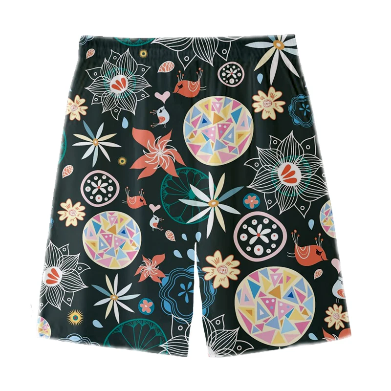 

2021 New Summer Men's Swimwear Shorts 3D Printing Abstract Patterns Loose Casual Running Sports Men's Beach Shorts
