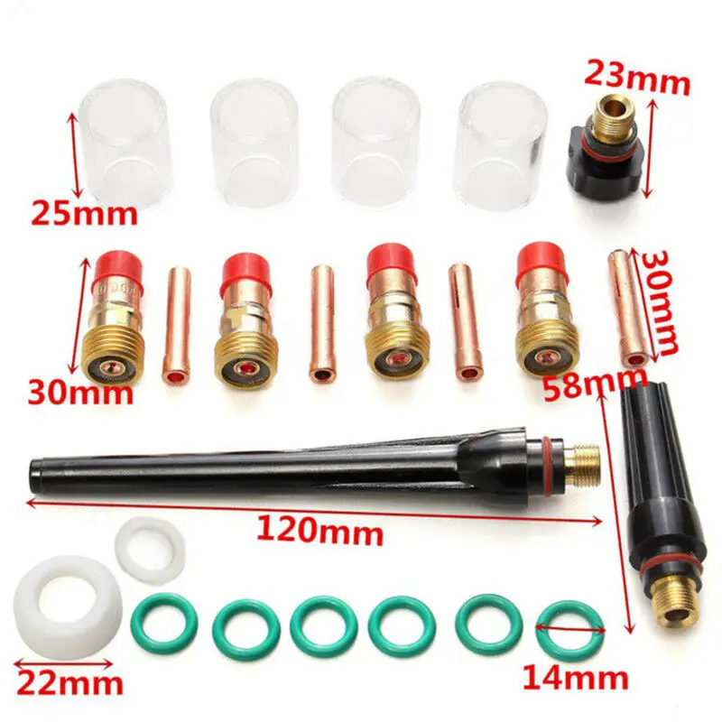 

23Pcs Welding Accessories For WP-17/18/26 TIG Welding Torch High quality