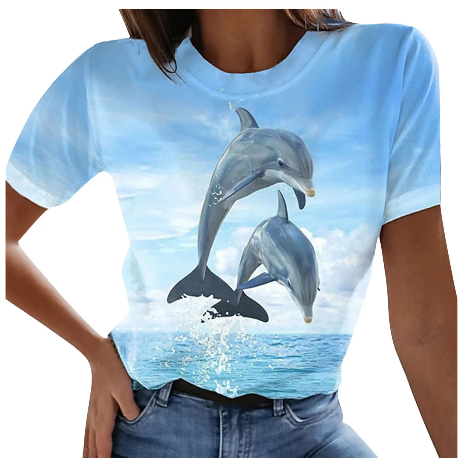 

Летние Harajuku футболка Цветочный принт пуловер Топы для женщин на каждый день с принтом; Футболка с О-образным вырезом с коротким рукавом Повс...