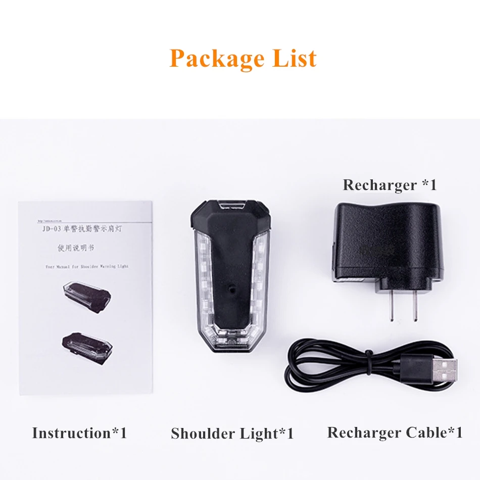 Warning Strobe Shoulder Lights Rechargable Safety Led Flashing Security Clip Lamp With Flashlight For Outdoor Riding Emergency | Автомобили