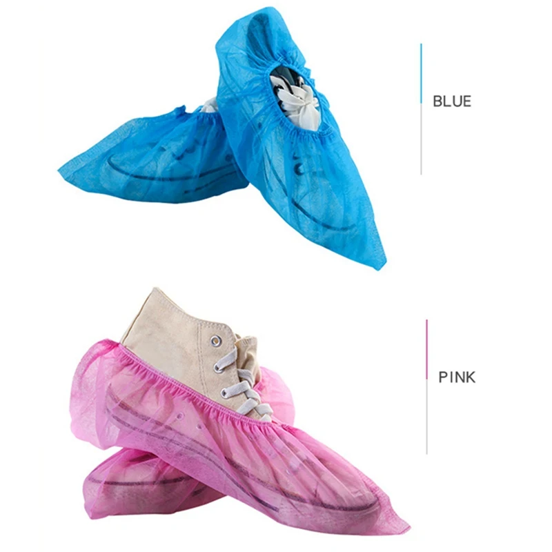 

100pcs Safety Shoe Boots Cover Disposable Plastic Waterproof Thick Shoe Cover Protective Tools Outdoor Rainy Day Carpet Cleaning