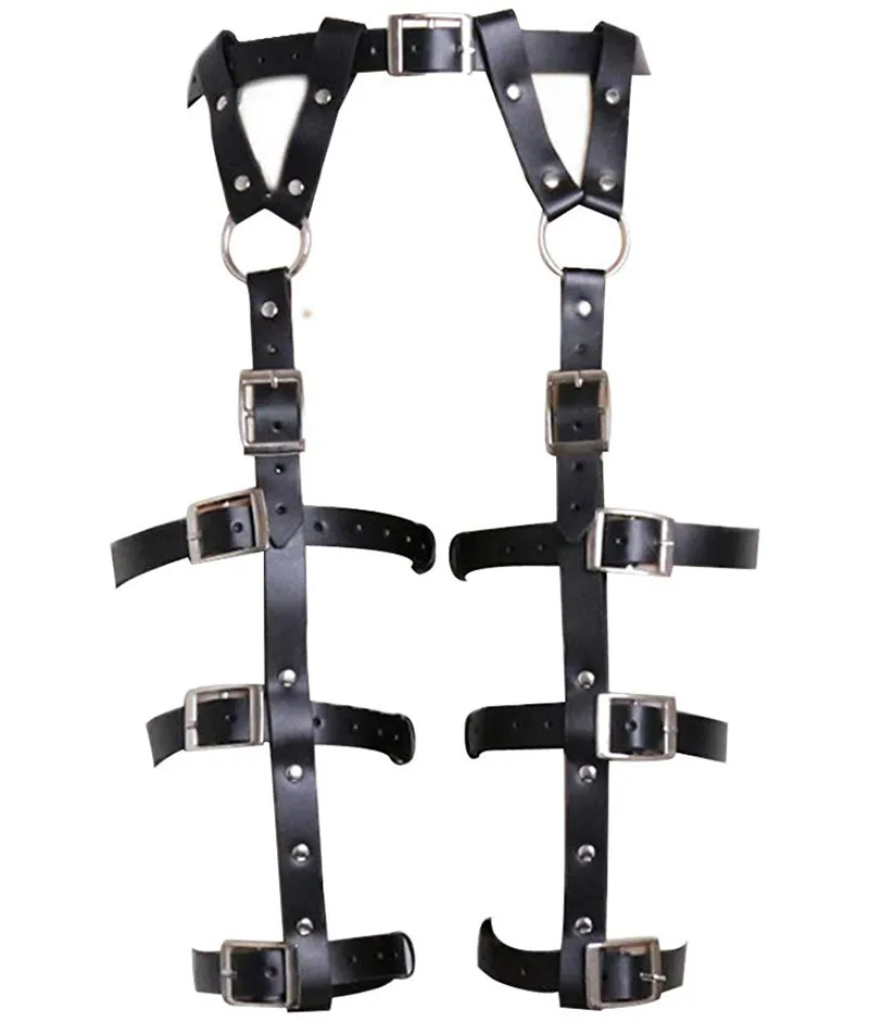 Женский сексуальный кожаный ремень в стиле панк клетка для ног с регулируемой