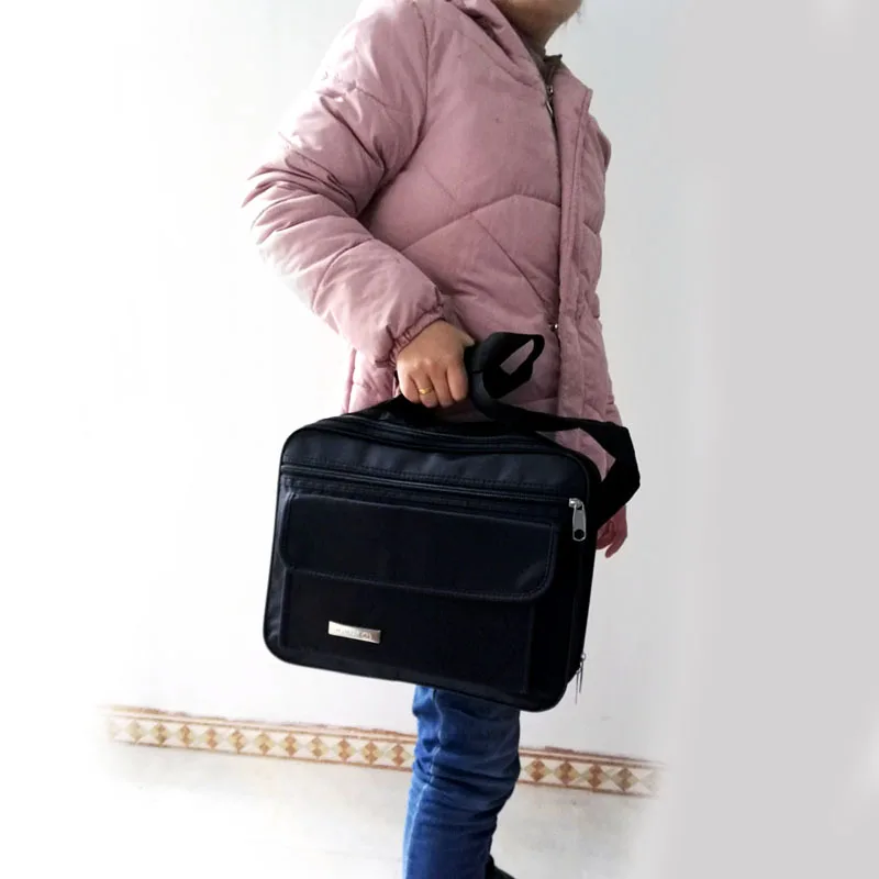 

Small Briefcase men bag Black Waterproof nylon handbag Business Messenger Bags for women office Large-Capacity Shoulder Bags