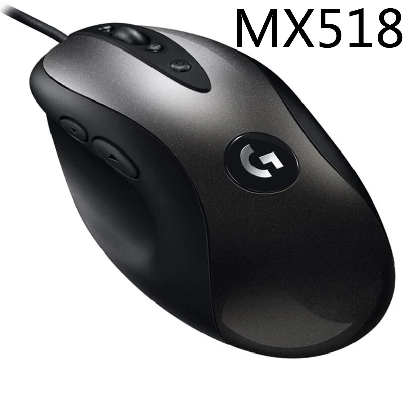 Logitech G502/M90/G102/G403/G402/G302/G90/MX518/G300S Hero программируемая игровая мышь 16000 dpi RGB игровая офисная мышь для ПК - Цвет: MX518