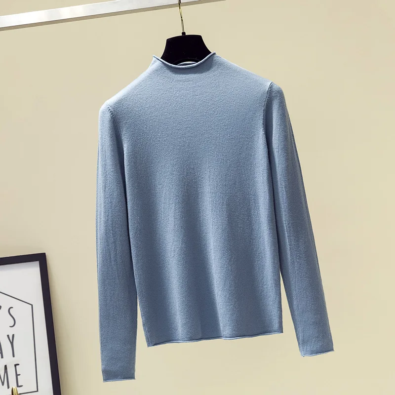 Autumn Women turtleneck Pullover knitted bottom sweater 2019 Winter Lazy slim Casual Sweaters female Oversize Pullovers | Женская одежда