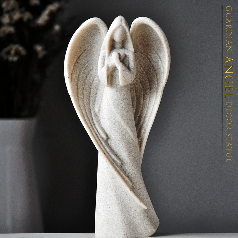 Adornos de ángel guardián para sala de estar, estatua de personaje creativo, artesanía, Decoración Retro europea para el hogar