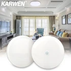 Светодиодный потолочный светильник KARWEN с поверхностным креплением и пассивным датчиком движения, современная лампа на потолок, холодный белый свет, для дома, коридора, ворот, 8 Вт, 18 Вт, s, 85-265 в