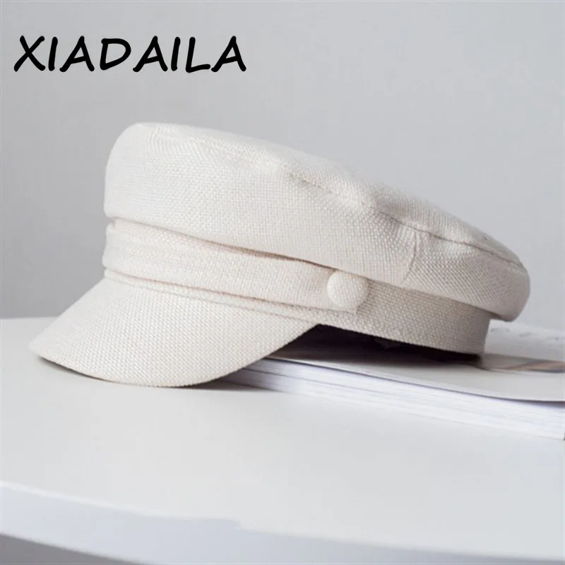 

2019 Ladies Hats Women Summer Hat Octagonal Flat Cap Spring and Autumn Cotton Female Navy Hats for Women Cap Hat Woman