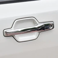 for mitsubishi pajero shogun v80 2007 2019 accessories abs exterior door handle cover trim car styling