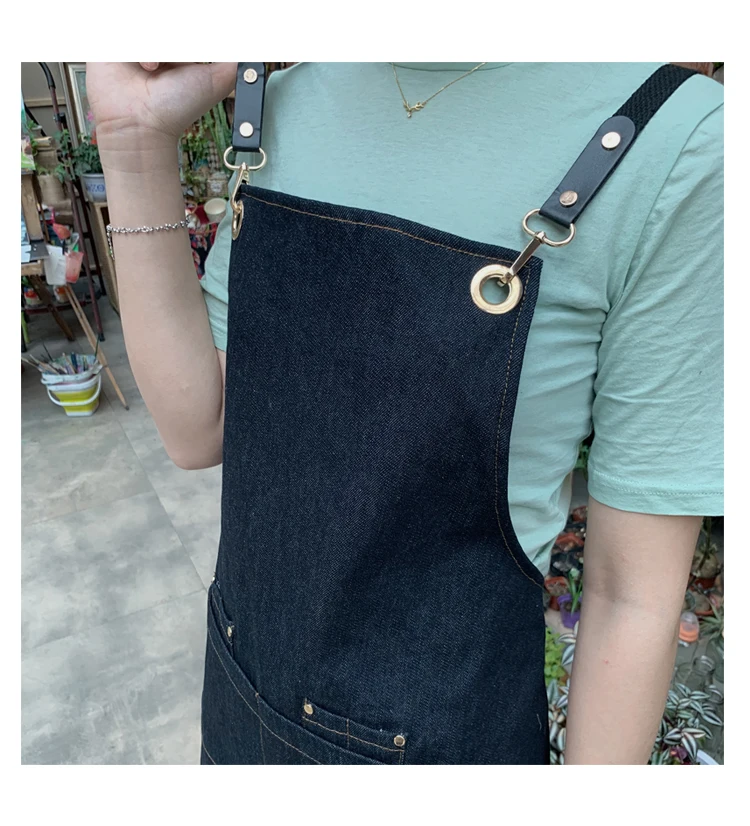 Новые модные джинсовые фартуки Cortex фартук для кухни унисекс рабочий delantal бармен нагрудник Карманный подарок для мужчин