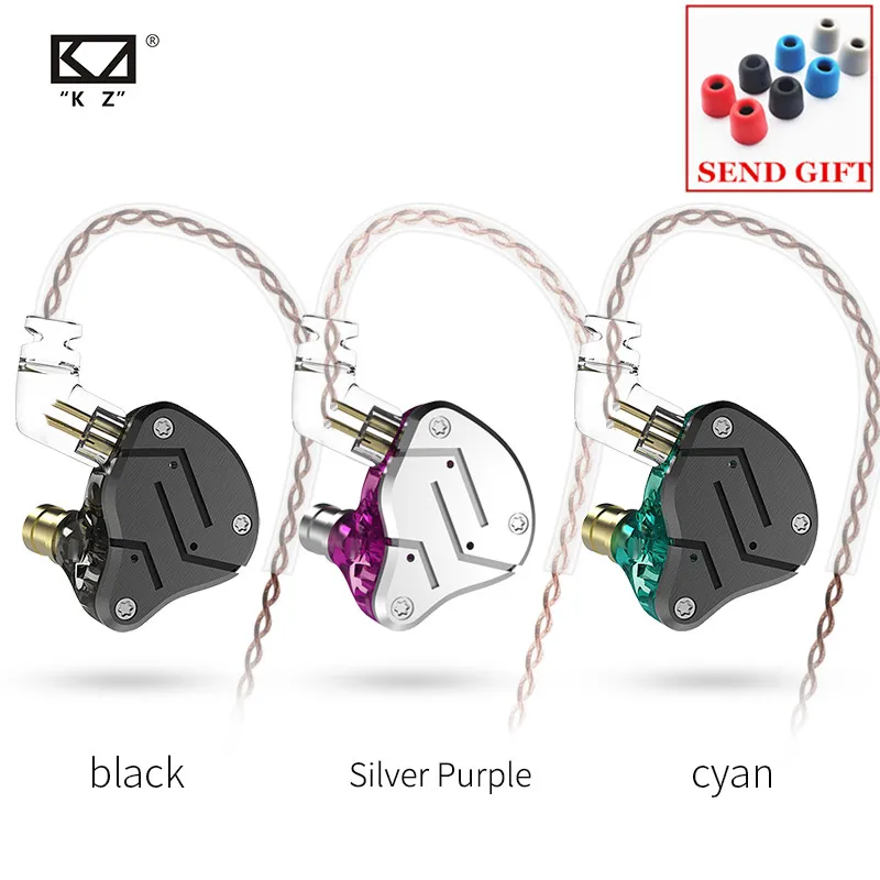 KZ ZSN 1BA+ 1DD тяжелый бас коммутационный кабель наушники HIFI четырехъядерный контролируемый музыкальный механизм ZST AS10 ZS10 ES4 V80 24h