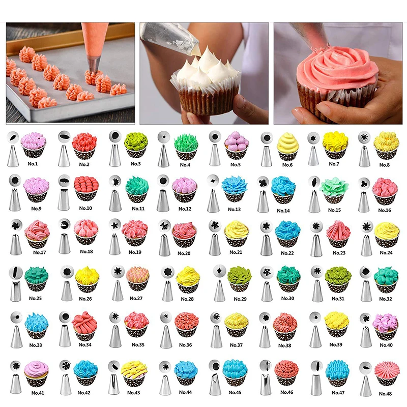 

137 sets Cake Decorating turntable Decorating Baking Tool Korean factory direct piping nozzle piping bag bakeware