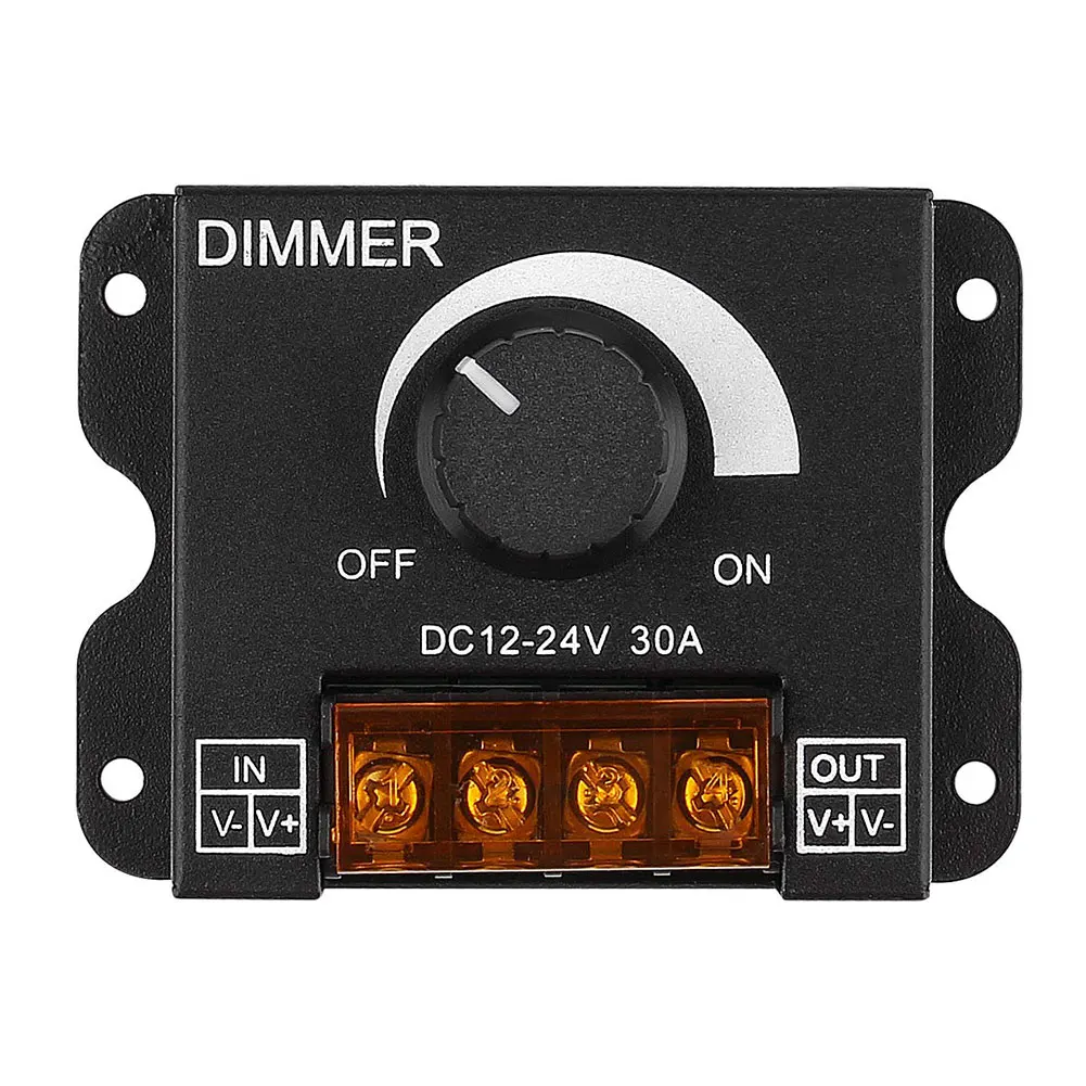 Черный светодиодный переключатель ручного Управление 30A 12V диммер контроллер с