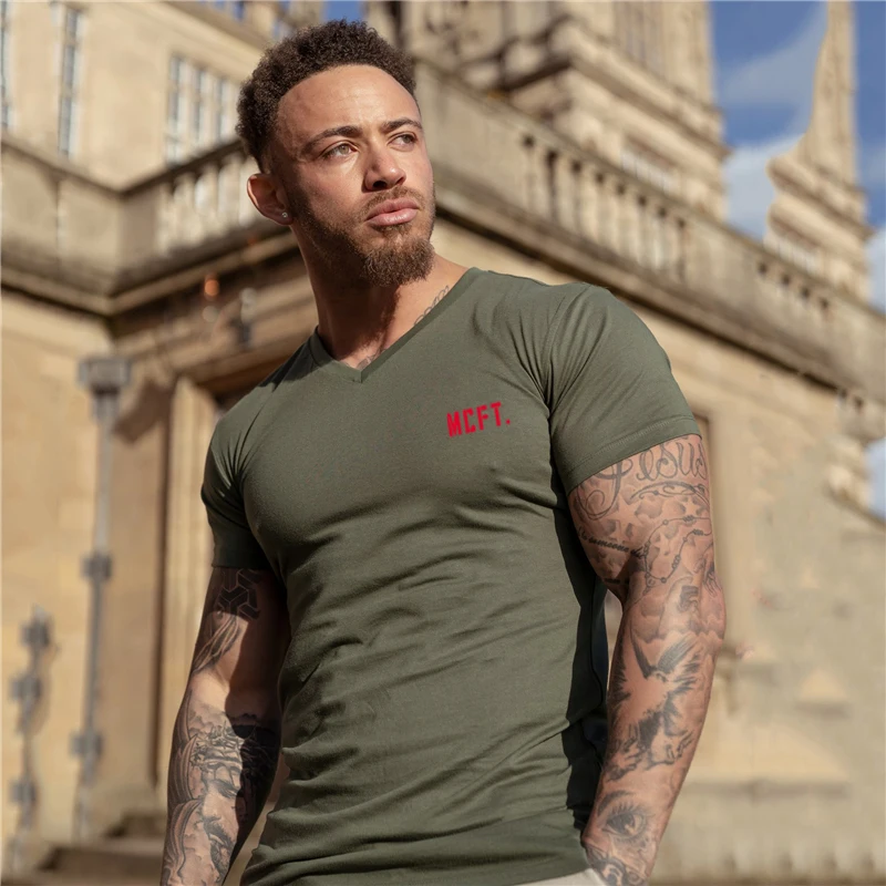 2021 брендовые новые модные мужские короткий рукав Фитнес Футболка классическая