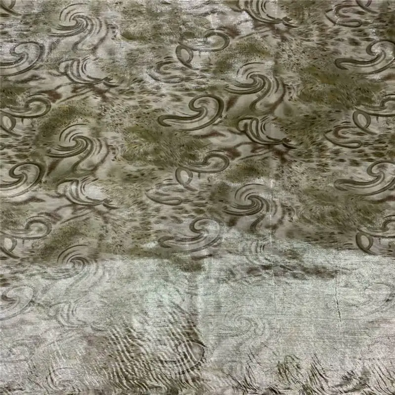 2020 Высококачественная африканская металлическая Шелковая Ткань 5 ярдов и 2 Tissu