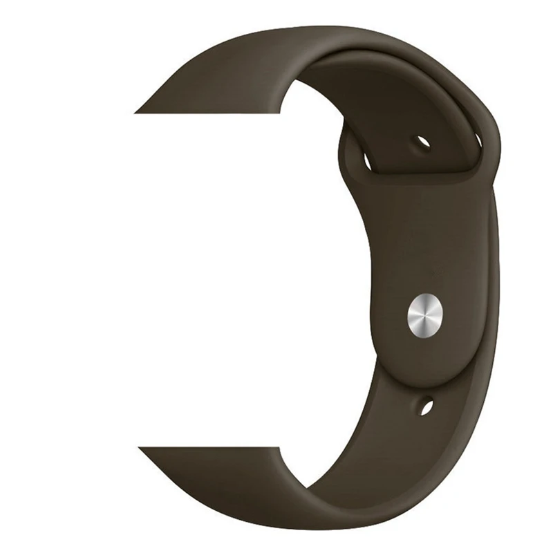 Cocoa Ремешок для Apple Watch 5 4 3 2 1 силиконовый спортивный браслет для часов Apple Watch 44 мм 40 мм 42 мм 38 мм Ror IWatch band - Цвет ремешка: Cocoa