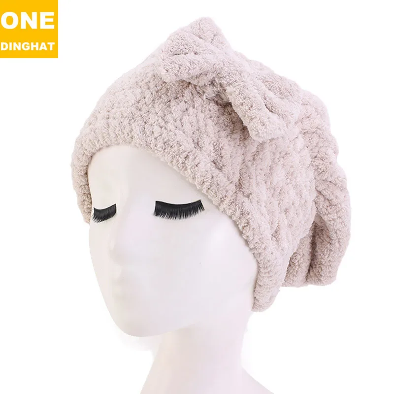 Полотенца из микрофибры с ворсом для душа Кепки капюшон быстросохнущие вытрите