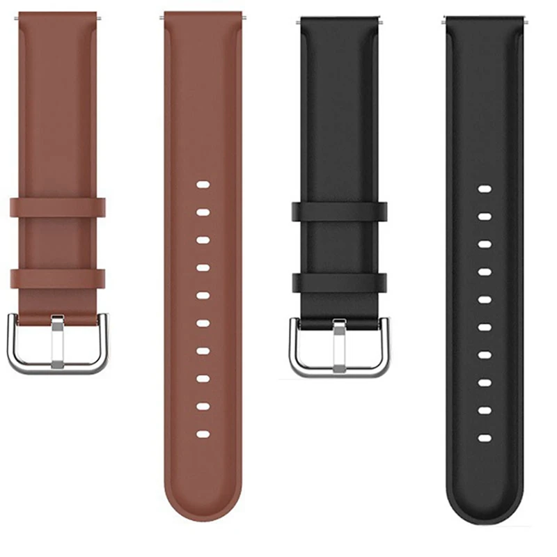 

Ремешок из искусственной кожи для наручных часов Realme, браслет с ремешком для смарт-часов Realme, коричневый и черный, 2 шт.