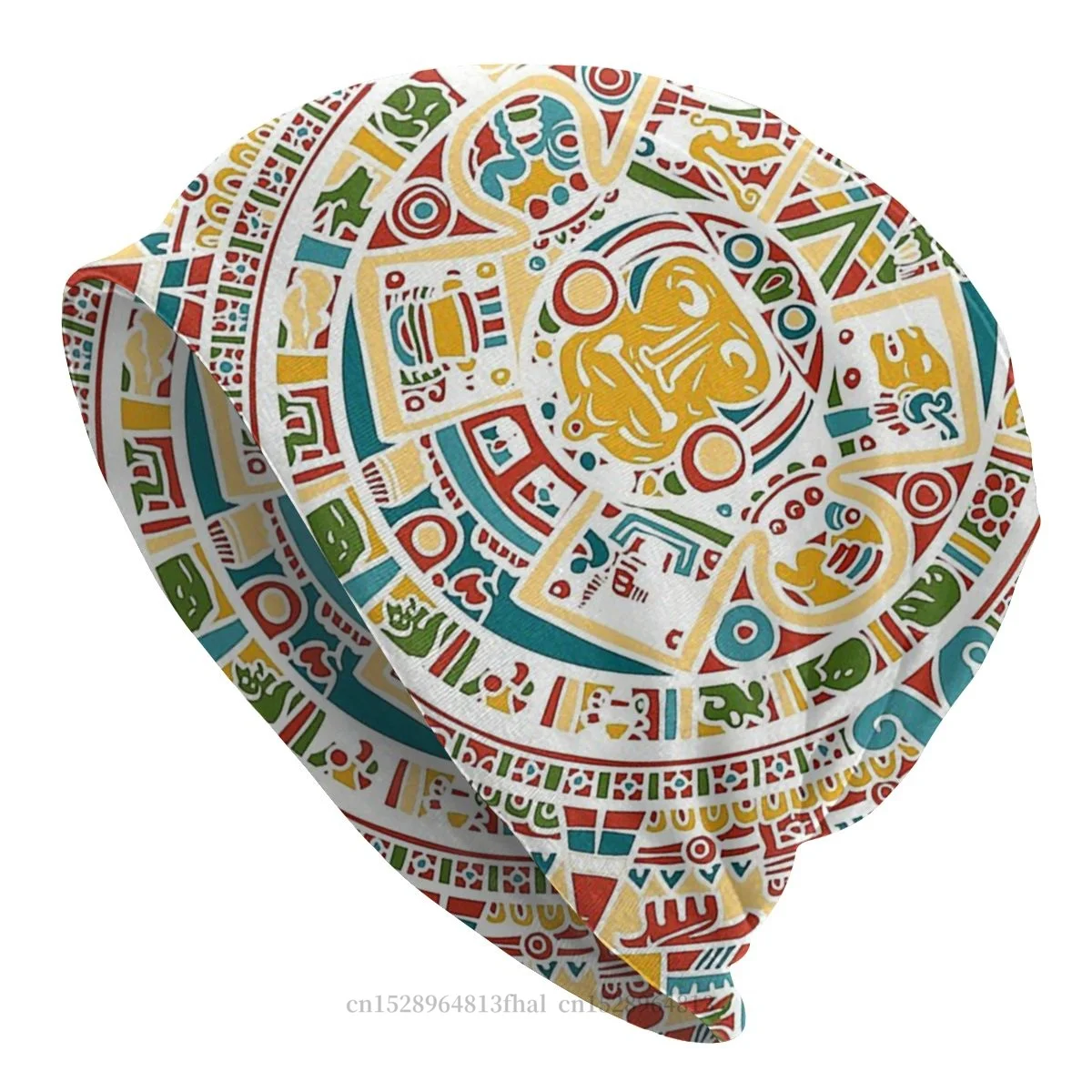 

Mayan Aztec Calendar Outdoor Beanie Hats White Skullies Beanies Hat Bonnet Hipster Caps Men Women's Earmuffs