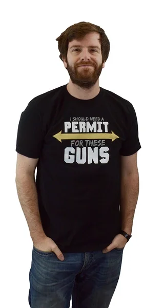 

I Should Need a Permit for These Guns | Funny Weight Lifter Unisex T-shirt