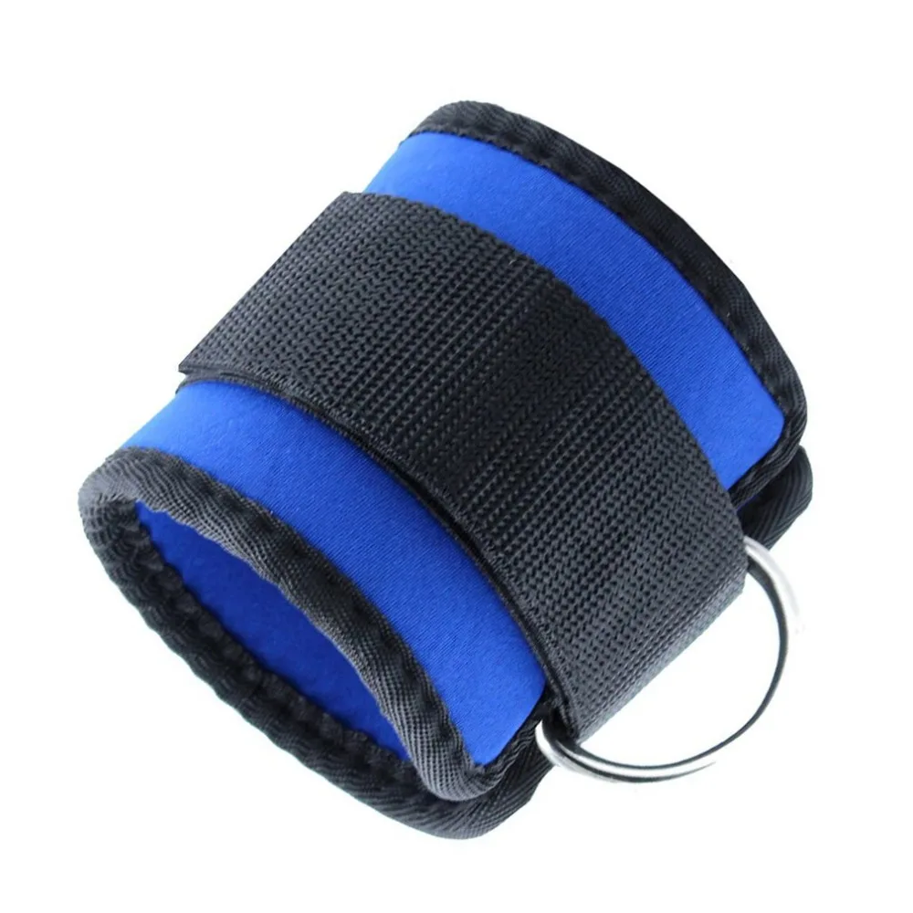 

Fitness D-ring Ankle Strap Buckle Body Building Resistance Band Gym Thigh Leg Ankle Cuffs Power Weight Lifting 2018 Fitness Rope