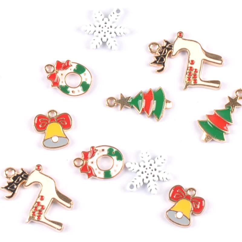 10 шт. смешанные цвета капли масла Эмаль Подвески единорог кулон для ювелирных