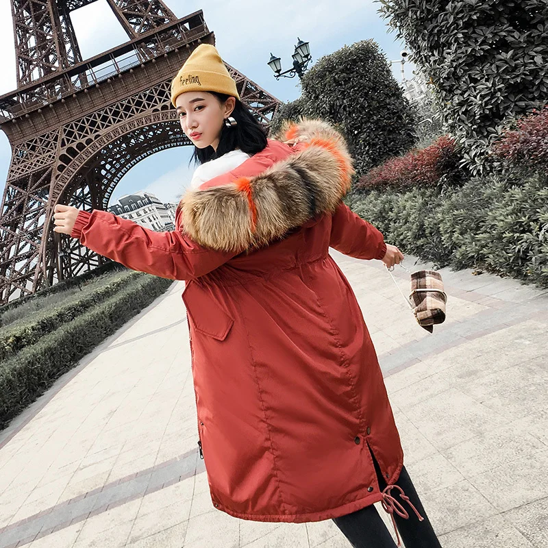 Модные однотонные ботинки на молнии зимняя женская куртка пальто Плюс Размер