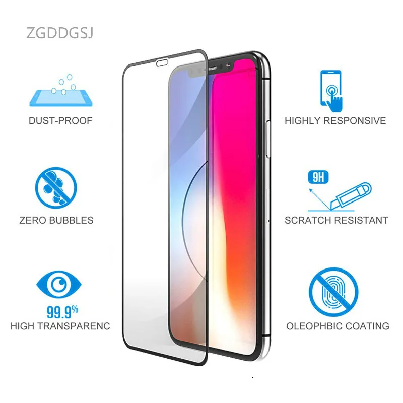 3D закаленное стекло для iphone 11 Pro Max Защита экрана X XR XS защитная пленка с жесткими