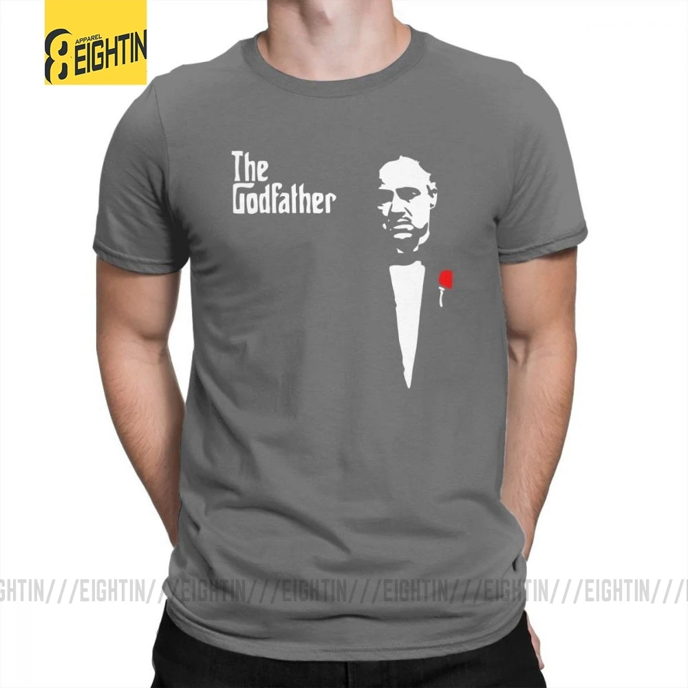 Gomorra godorra Godfather футболки с круглым вырезом мужские хлопковые футболки повседневные с коротким рукавом популярного размера плюс дышащие - Цвет: Темно-серый