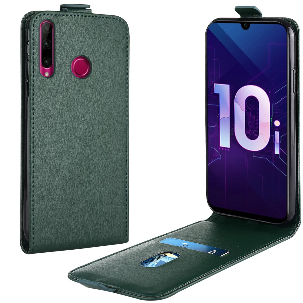 Flip Up and Down Leather Case for Huawei Honor 10i HRY-LX1T HRY-LX1 Vertical Cover 10 i Phone Bag | Мобильные телефоны и
