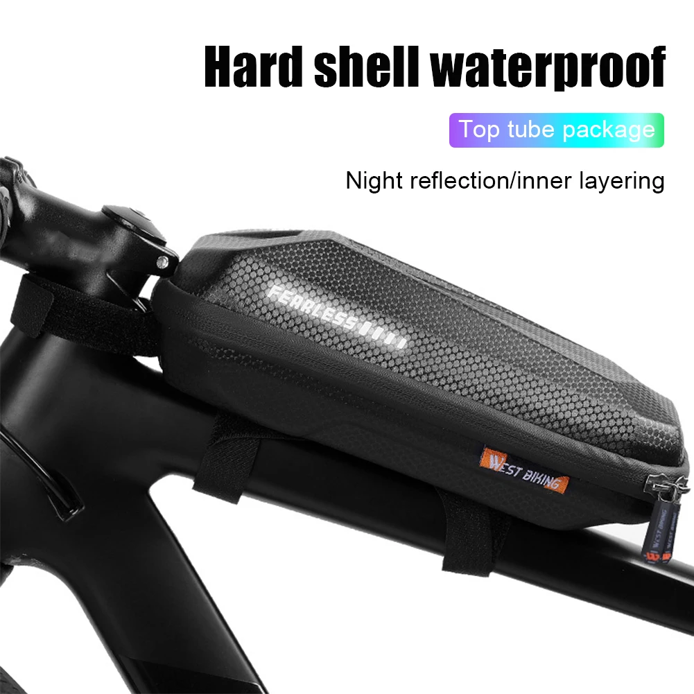 

MTB Bike Front Tube Bag Phone Holder Bicycle Handlebar Basket Pack Cycling Front Frame Pannier MTB Bicycle Handlebar Bag