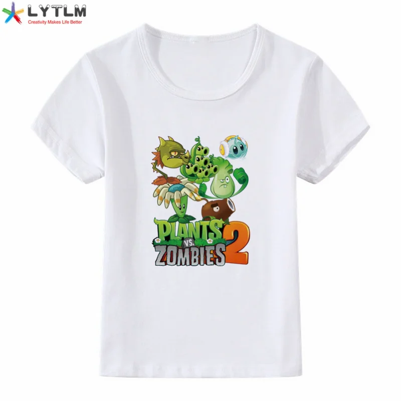 DX White LYTLM Растения против Зомби футболка детские футболки Одежда для мальчиков PVZ с рисунком игры Детская одежда топы с длинными рукавами для маленьких девочек - Цвет: DX White