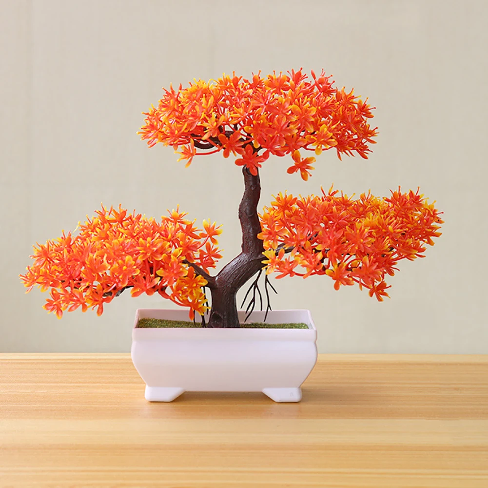 Artificial Plant Flower Home Decor Bonsai Tree Pot Fake Potted Ornament for Room Decoration | Дом и сад