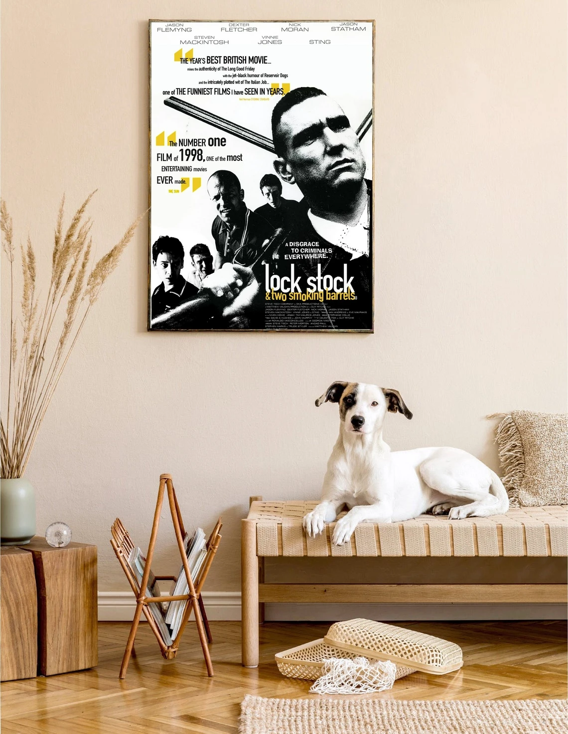 Замок со склада и два курительных бочка (1998) плакат британская комедия фильм