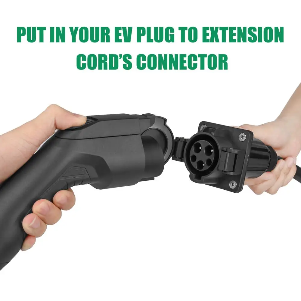 Автомобильное зарядное устройство EV зарядный Удлинительный кабель 32A тип 1 SAE J1772
