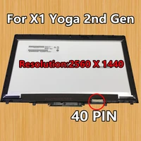 14 wqhd 2560x1440 lcd touch screen digitizer bezel assembly replacement for lenovo x1 yoga 2nd gen 2017 year 01ax897 01ax898
