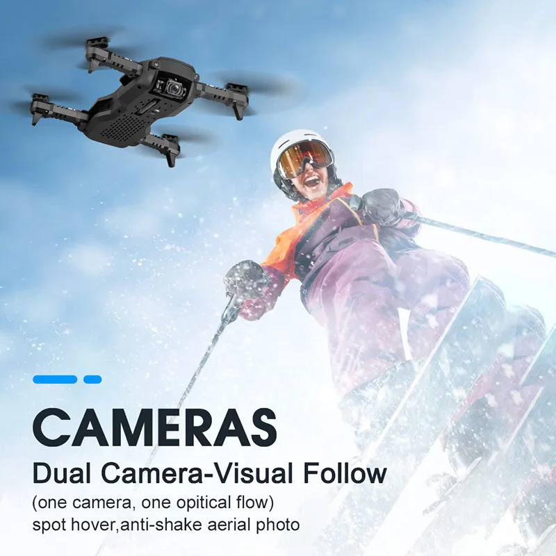 Wi Fi FPV Радиоуправляемый Дрон 4K камера оптический поток 1080P HD Двойная аэровидео