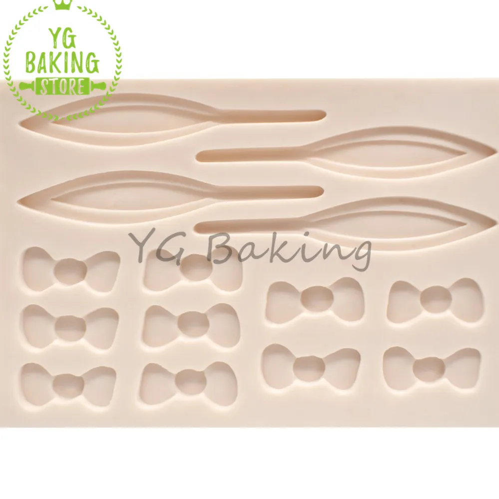 

Dorica Easter Bunny Ears & Bowknot Silicone Cake Mold Fondant Chocolate Mousse Mould Kitchen Cake Accessories Baking Tool