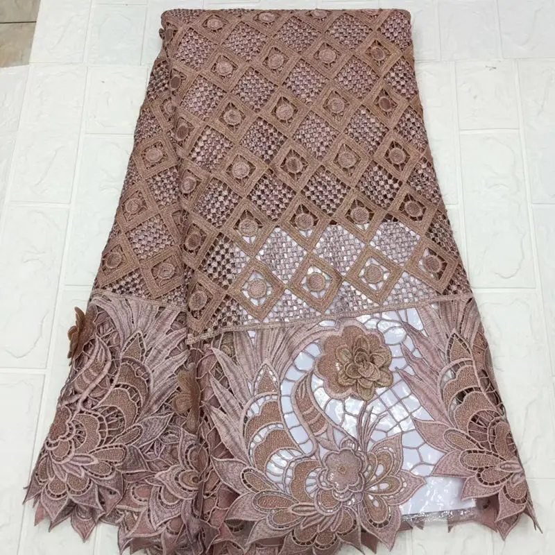 

French Tulle Cord Lace High Quality African Guipure Fabrics 2020 For Party Dress TS9623