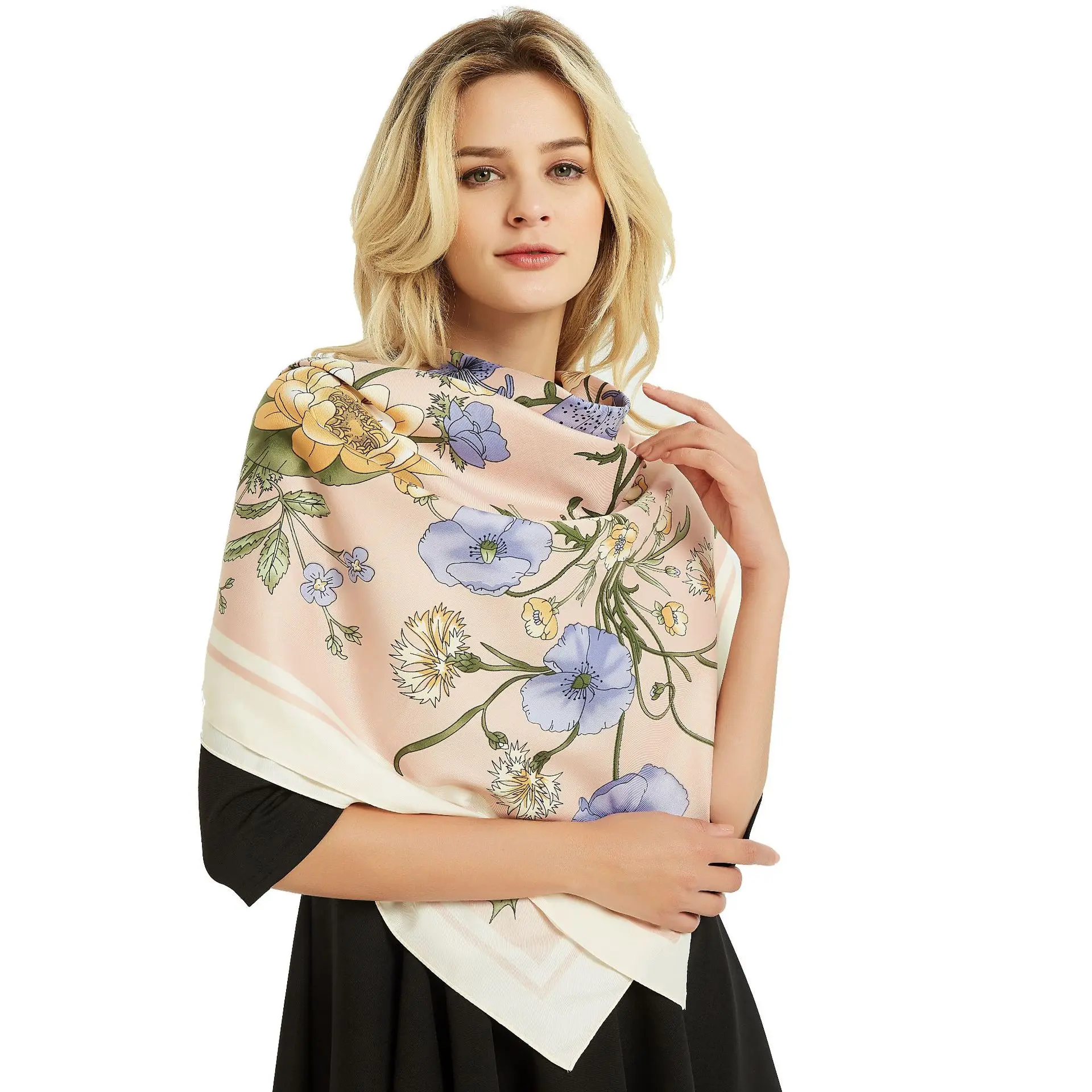 

sunscreen Silk Wraps Scarf Summer Shawls ScarvesLadyBandana Hijabs beach Bufand de seda Foulard ensoieprotecto solar playa rusia