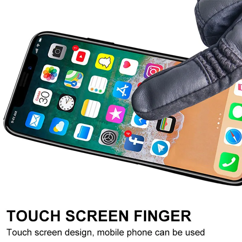 Перчатки для велоспорта из искусственной кожи с сенсорным экраном Нескользящие