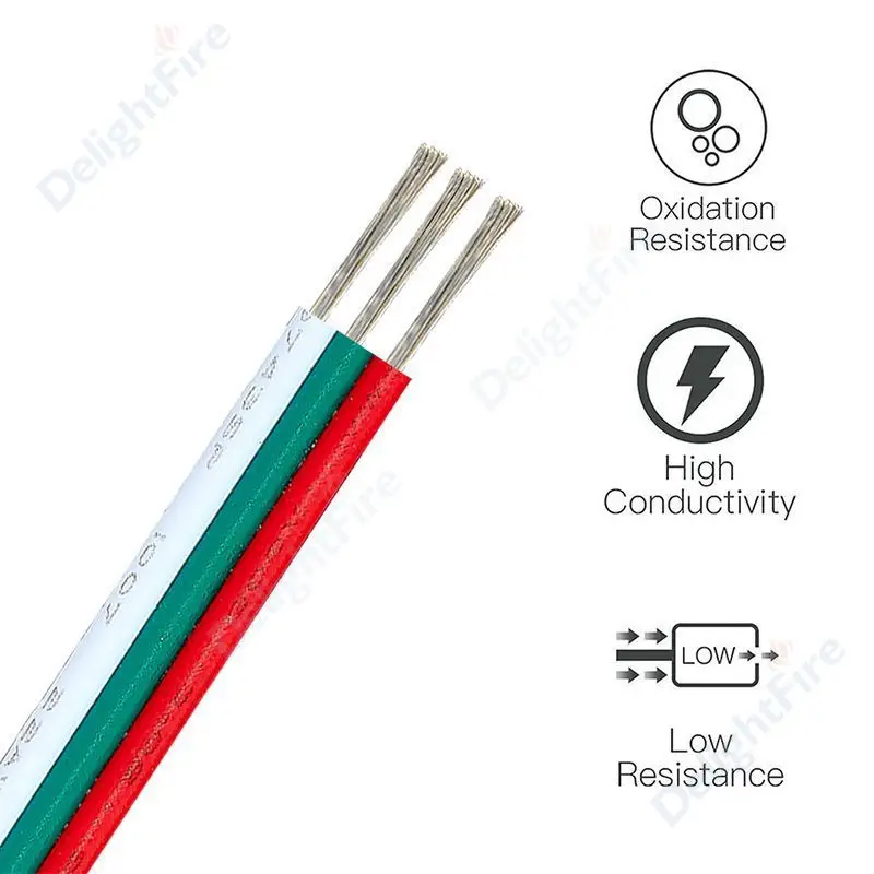 20m WS2811 Electical Cable 3 Pin Wire 22AWG 20AWG 18AWG LED Connector 3pin Wires For RGB Pixel Bulb Driver | Обустройство дома
