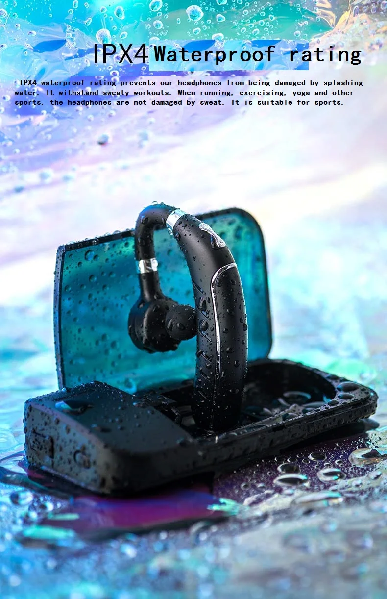 GDLYL Hands-free беспроводные Bluetooth наушники bluetooth-гарнитура наушники-вкладыши с микрофоном наушники чехол для IPhone Xiaomi