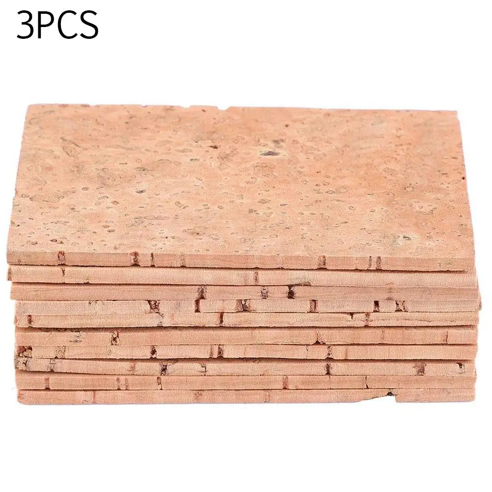 3PCS 60*40*2mm Natural Saxophone Cork Sheet Neck Joint Board Suitable for Alto/Soprano/Tenor Sax | Спорт и развлечения