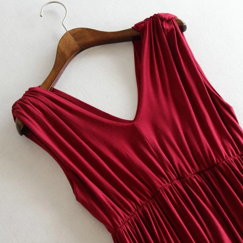 Женское летнее Свободное длинное платье большого размера для беременных черное